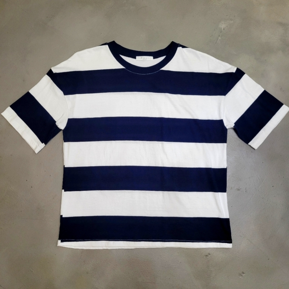 [NWOT] Navy Stripe Crew Neck Short Sleeve T-shirt